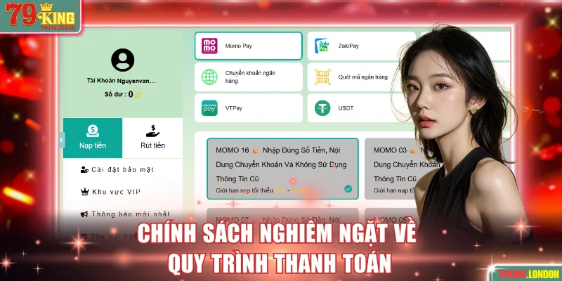 Chính sách nghiêm ngặt về quy trình thanh toán