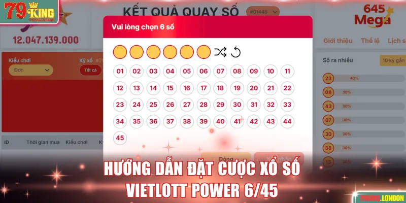 Hướng dẫn đặt cược Xổ Số Vietlott Power 6/45